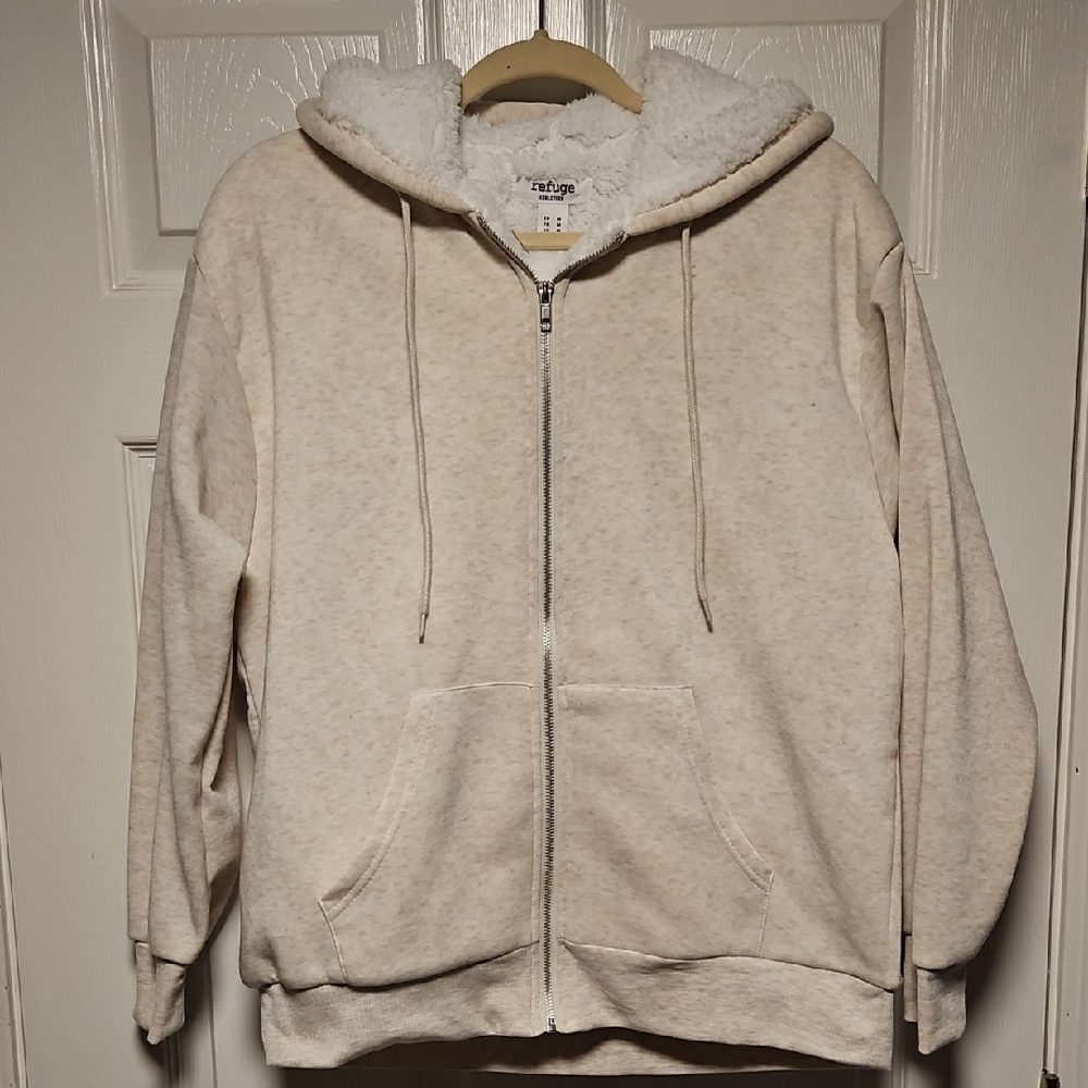 Refuge Athletics Sherpa-Lined Zip-Up Hoodie